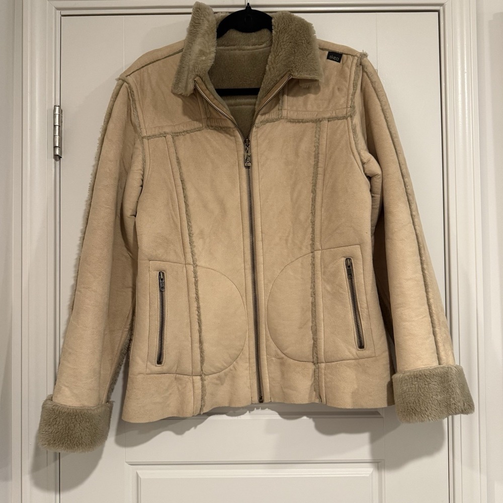 Vintage Skea Paris Vail Womens Jacket Size 10 Fur Trim Lined Ski Coat Full Zip